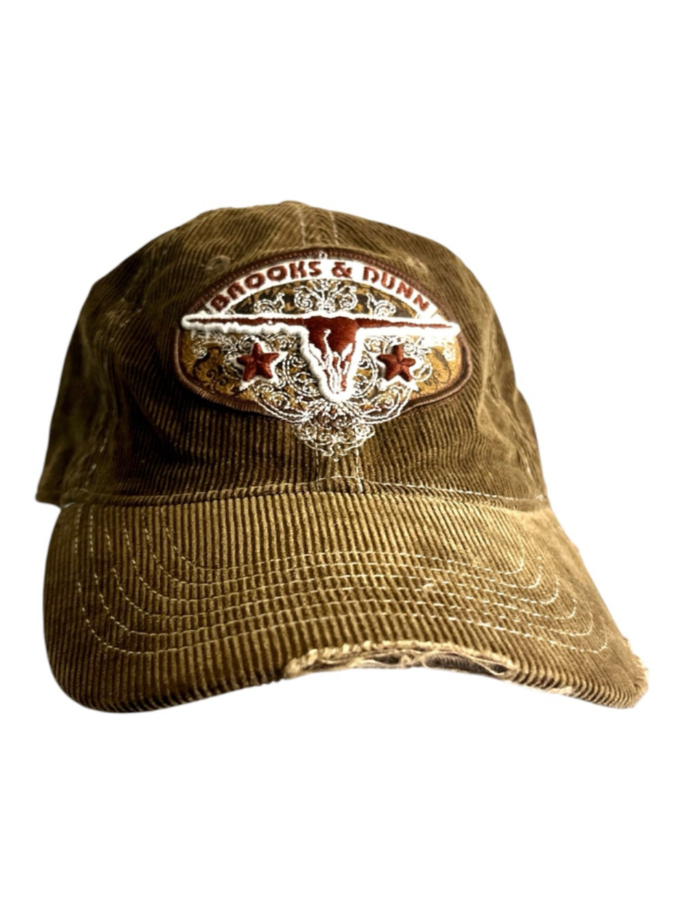 Brooks & Dunn Brown Carduroy Hat for Ladies Adjustable Vintage